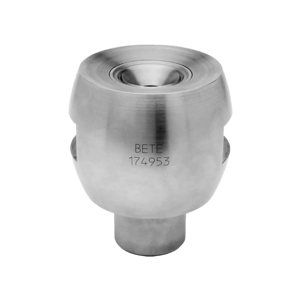 Spillback is a special hollow-cone nozzle with fine atomisation. Unlike traditional nozzles, the Spillback nozzle creates droplet sizes that are the same over the entire flow range, while maintaining pressure. The spillback nozzle is manufactured by BETE Spray Technology.