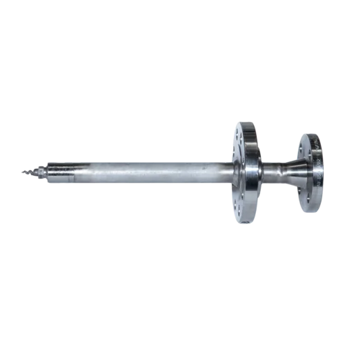 The picture shows a spray lance with a spiral nozzle and flange connection. The spray lance is manufactured by BETE Spray Technology.