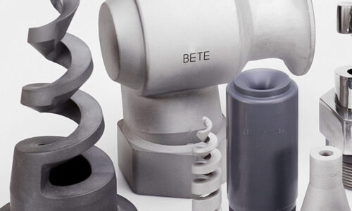 BETE spray nozzles and spray systems are used for industrial sprayprocesses in most industries. The picture shows a variety of spray nozzles – spiral nozzles, full cone nozzles, flat fan nozzles, etc.